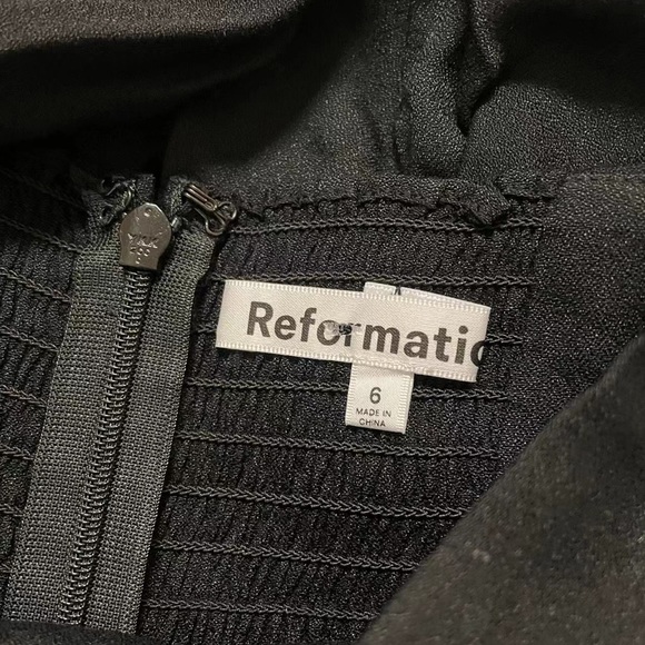 NWT Reformation Sigmund Dress Black - Picture 7 of 7